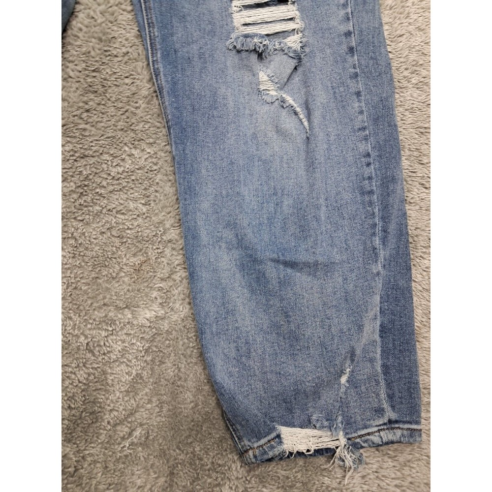 I&M Black Label Jeans Womens Sz 20 Plus I & M Denim Blue Stretch Distressed Pant - Picture 4 of 16